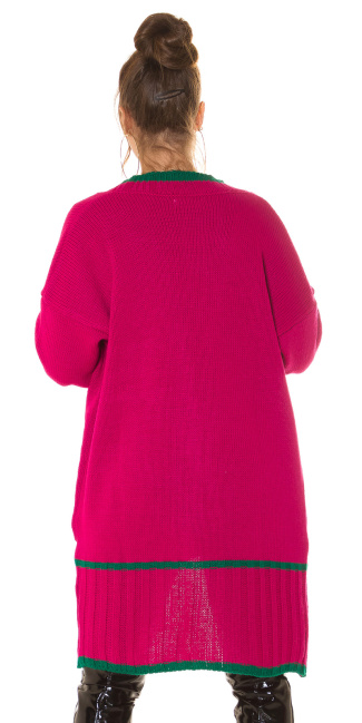 Trendy knit Cardigan with pockets Pink